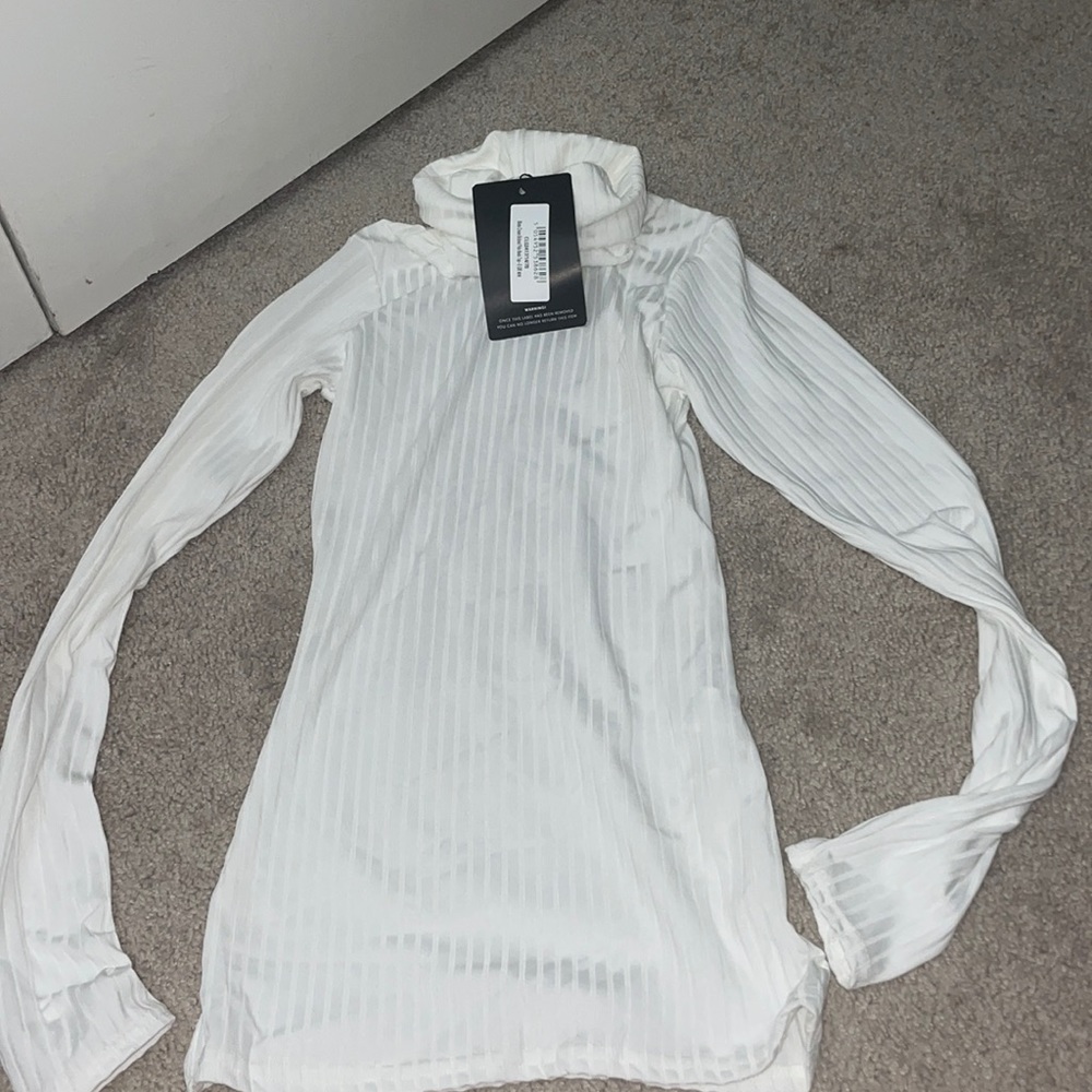 Pretty Little Thing White Turtleneck